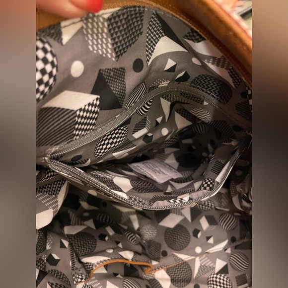 New Angel Barcelo Shoulder Bag Small Neutral Houndstooth Print - Picture 4 of 16